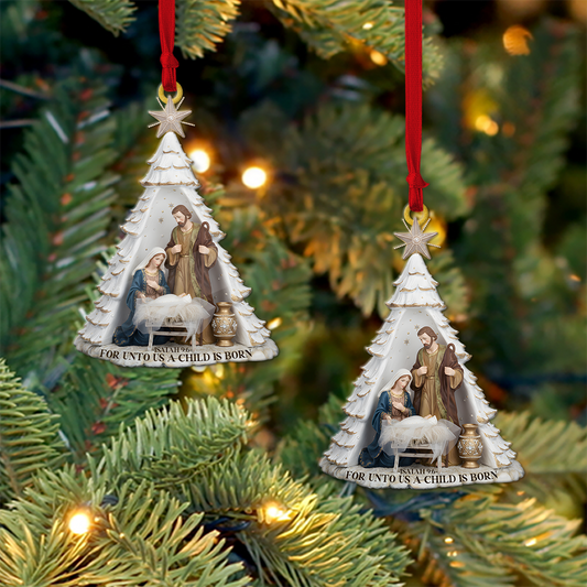 Holy Family Nativity Ornament – Elegant Christmas Tree Decoration