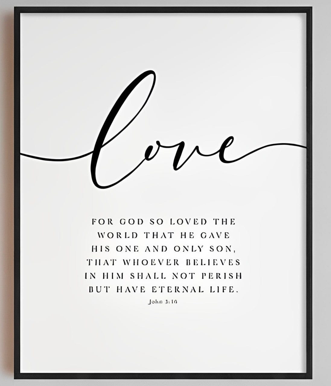 Hand-Painted (Faith Hope Love) Bible Verse Canvas Print by JesusFaith