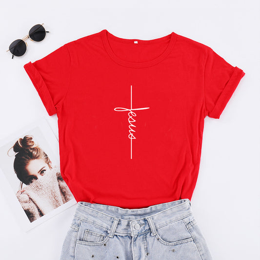 JESUS ART WOMEN’S T-SHIRT – FAITH WITH GRACE