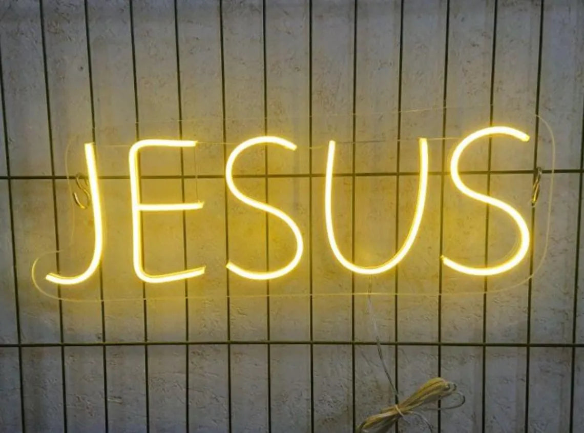 Jesus neon sign, Jesus Christ sign, Jesus led sign, Christian neon sign, Jesus light sign, Jesus wall art, Christian wall decor, Jesus decor