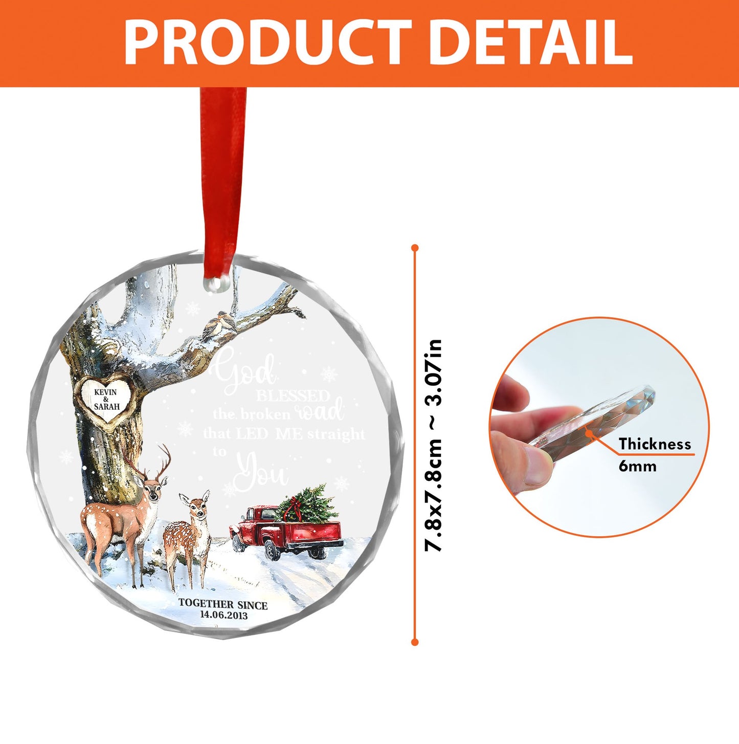 Premium Glass Christmas Ornament – Elegant Holiday Tree Decoration