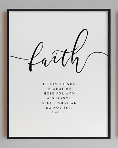 Hand-Painted (Faith Hope Love) Bible Verse Canvas Print by JesusFaith