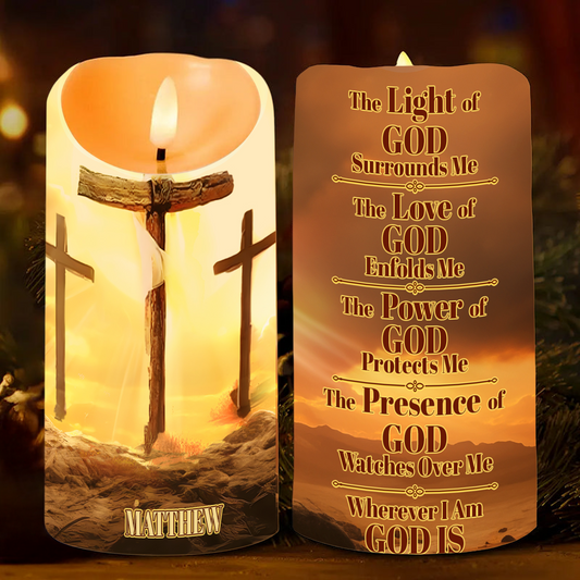 Prayer For Protection - Personalized Flameless LED Candle
