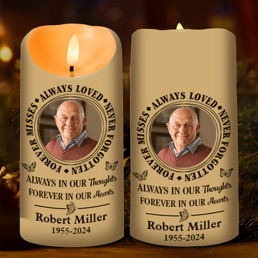 Always Loved, Never Forgotten - Personalized Flameless LED Candle