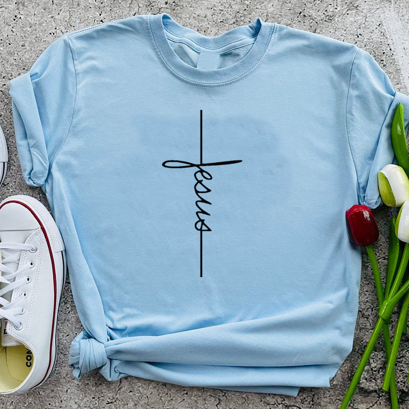 JESUS ART WOMEN’S T-SHIRT – FAITH WITH GRACE