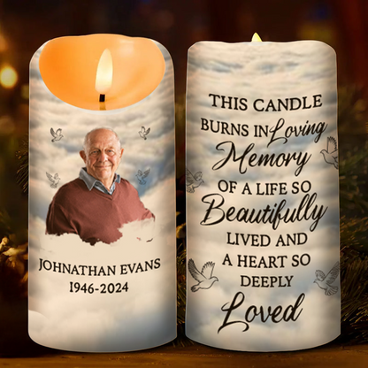 Loving Memory Of A Life - Personalized Flameless LED Candle