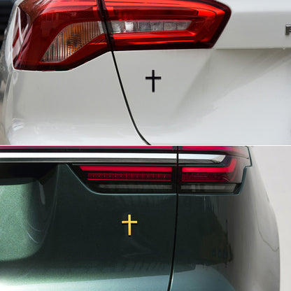 Metal Cross Car Sticker – Christian Zinc Alloy Emblem for Vehicles