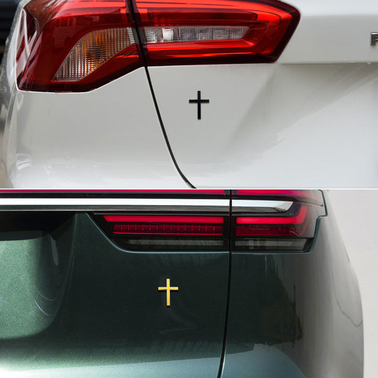 Metal Cross Car Sticker – Christian Zinc Alloy Emblem for Vehicles