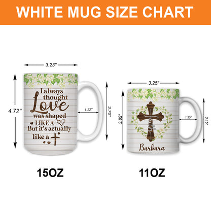 Faith Cross Personalized Mug | Floral Christian Gift with Custom Name