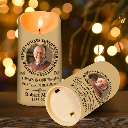 Always Loved, Never Forgotten - Personalized Flameless LED Candle