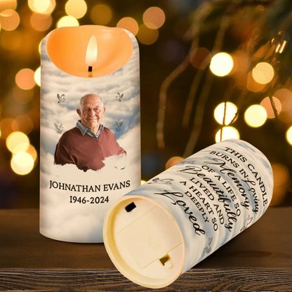 Loving Memory Of A Life - Personalized Flameless LED Candle
