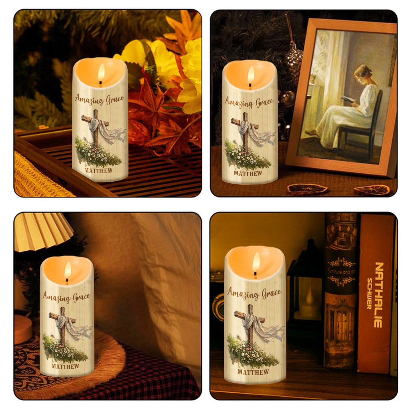 Amazing Grace - Personalized Flameless LED Candle