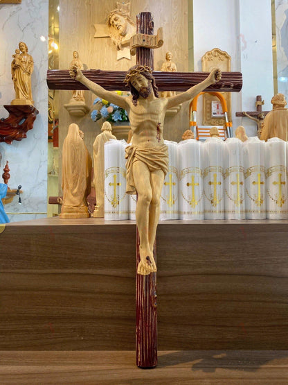 Premium Wooden Crucifix – A Symbol of Faith & Peace