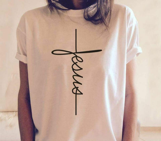 JESUS ART WOMEN’S T-SHIRT – FAITH WITH GRACE