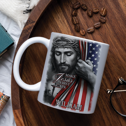‘Make Jesus First Again’ Ceramic Personalized Mug