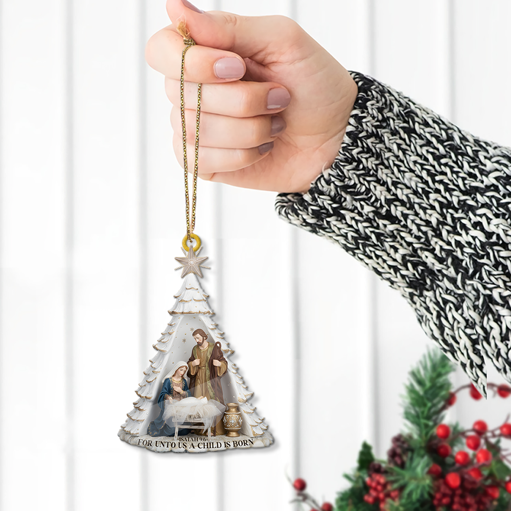 Holy Family Christmas Ornaments – Acrylic Star & Tree Nativity Decorations