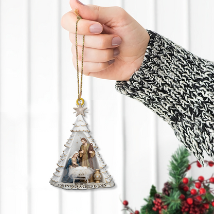 Holy Family Christmas Ornaments – Acrylic Star & Tree Nativity Decorations
