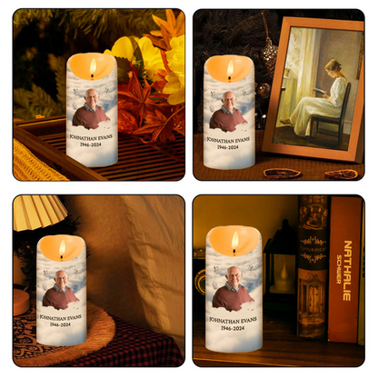 Loving Memory Of A Life - Personalized Flameless LED Candle