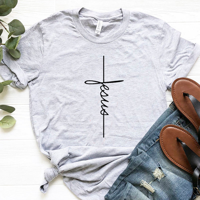 JESUS ART WOMEN’S T-SHIRT – FAITH WITH GRACE