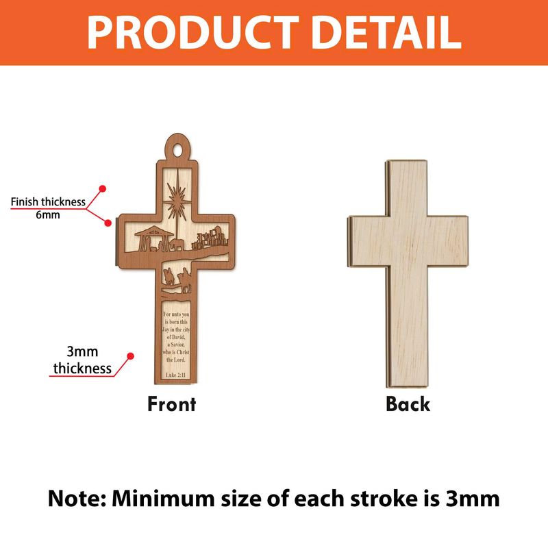 Prophecy Fulfilled - 2 Layered Wooden Ornament - Image 3