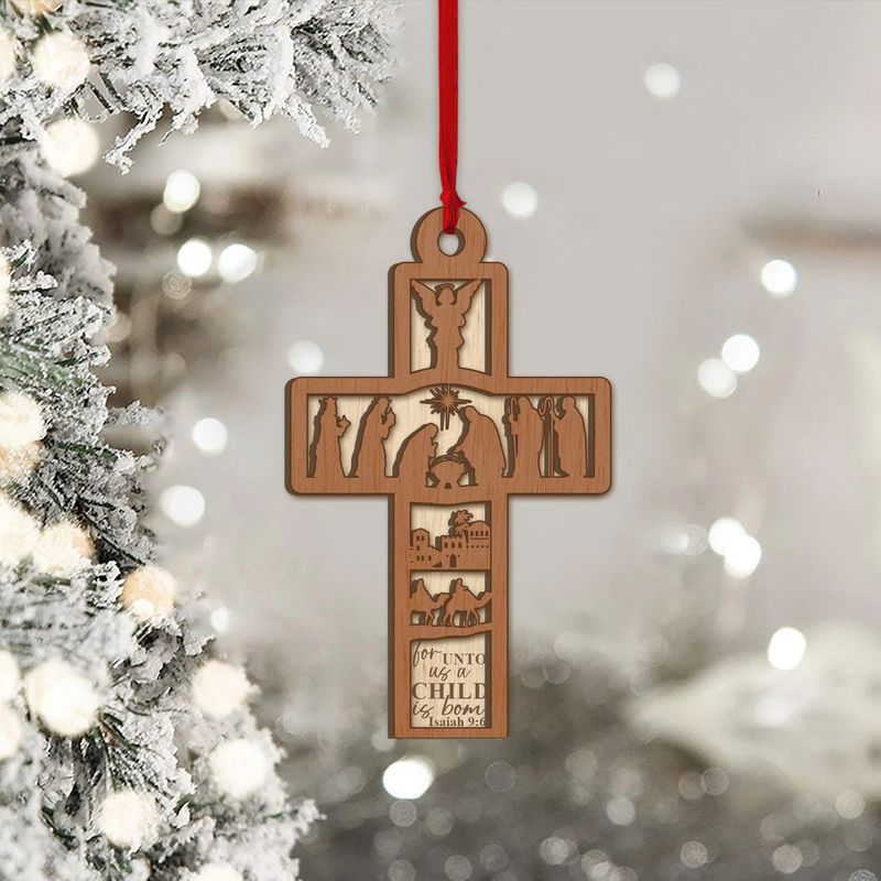 Prophecy Fulfilled - 2 Layered Wooden Ornament - Image 8