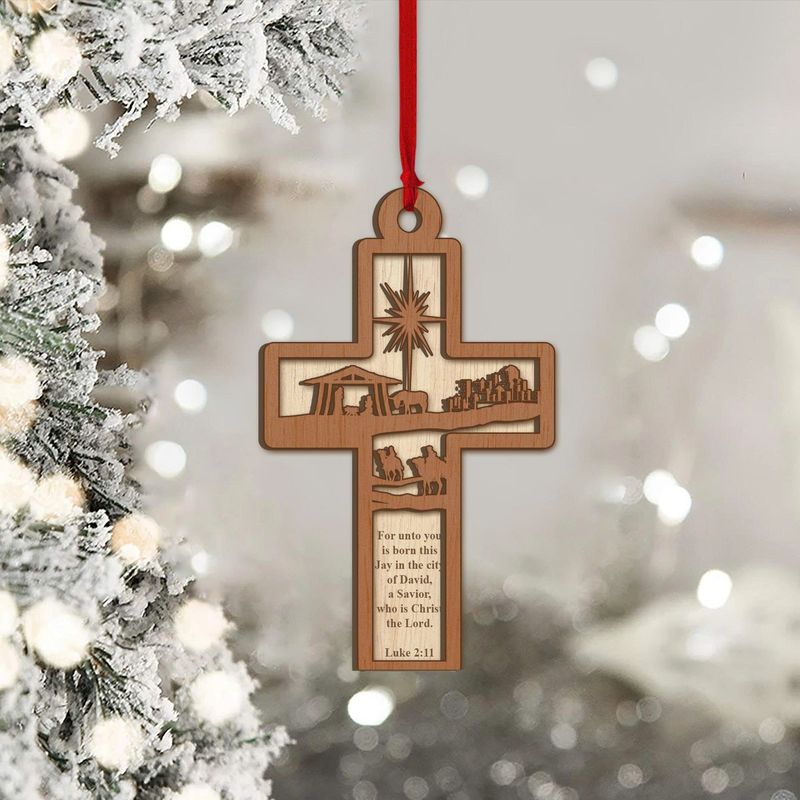 Prophecy Fulfilled - 2 Layered Wooden Ornament - Image 10
