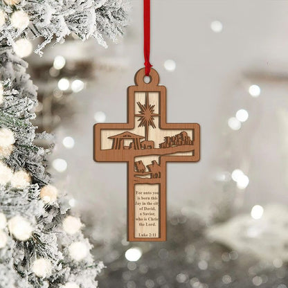 Prophecy Fulfilled - 2 Layered Wooden Ornament - Image 10