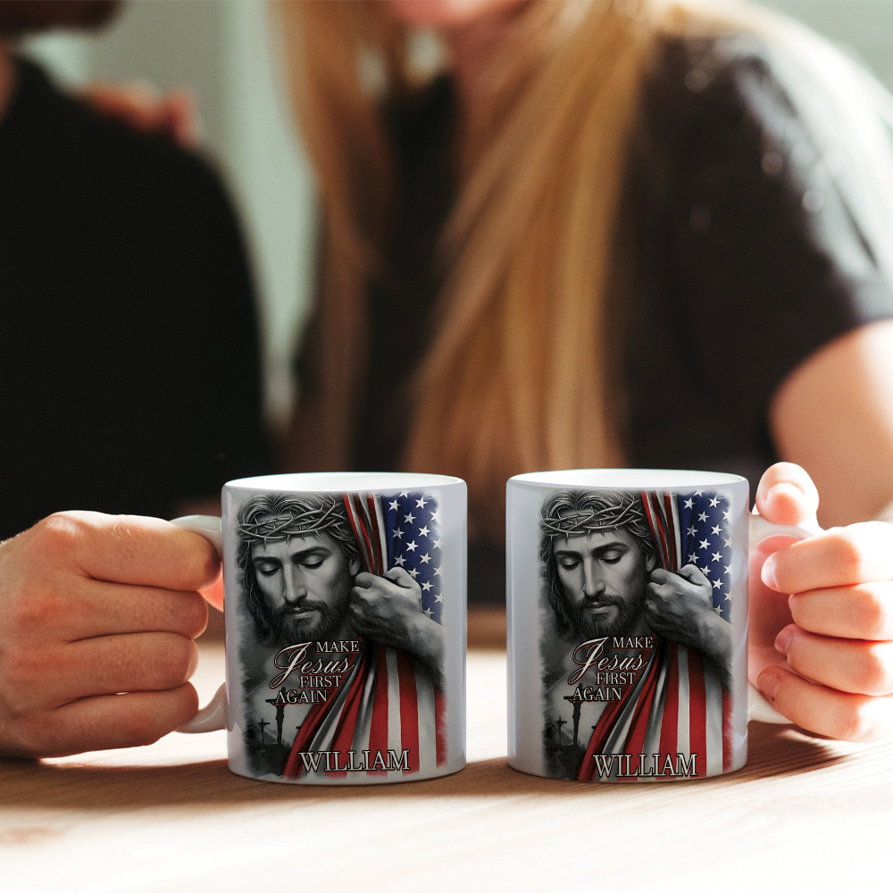 ‘Make Jesus First Again’ Ceramic Personalized Mug
