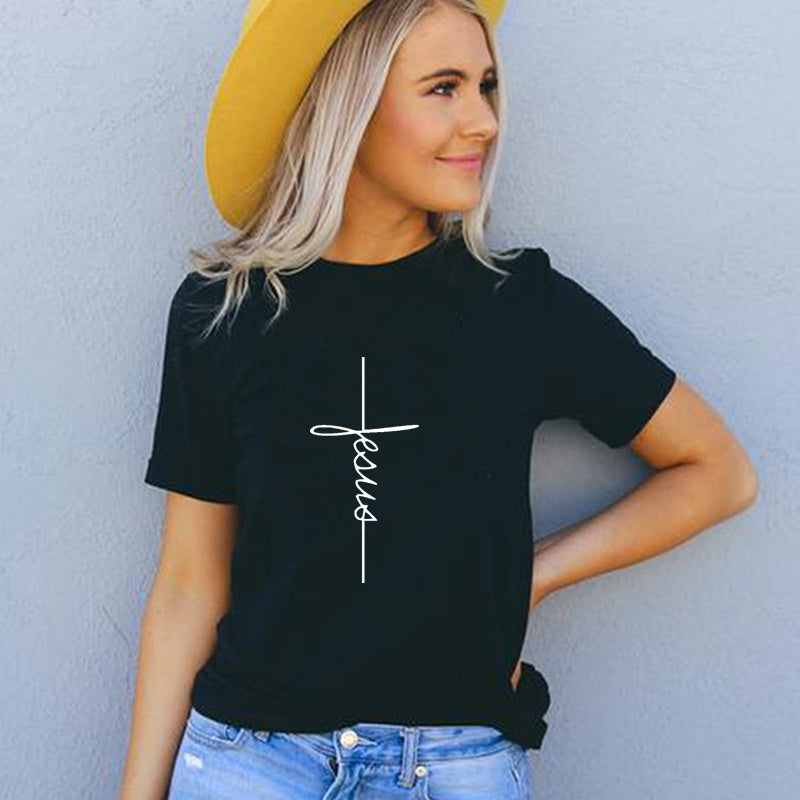 JESUS ART WOMEN’S T-SHIRT – FAITH WITH GRACE