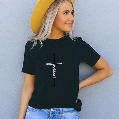 JESUS ART WOMEN’S T-SHIRT – FAITH WITH GRACE