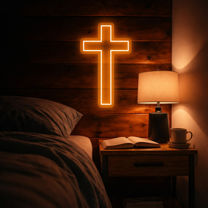 Holy Cross LED Neon Sign,Custom Led Neon Sign, Christian Wall Art
