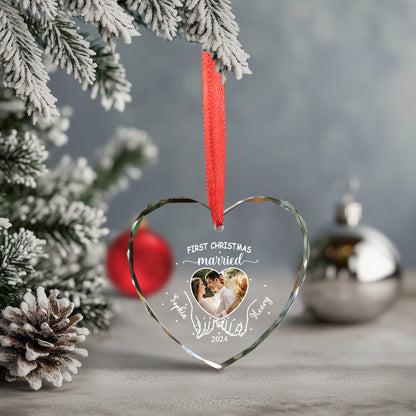 Christmas Couple Ornament | Personalized Glass Christmas Decoration