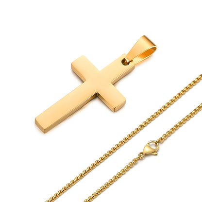 Waterproof Cross Necklaces for Men Male Gifts Jewelry | Simple Cross Necklace for Men