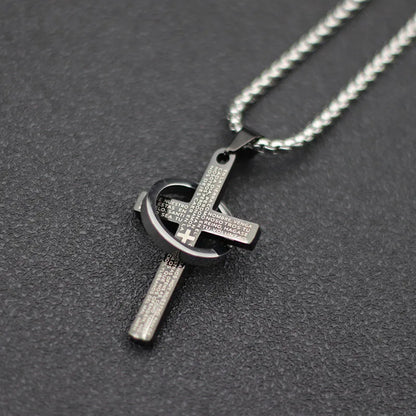 Cross Necklace with Ring – Faith Pendant Necklace