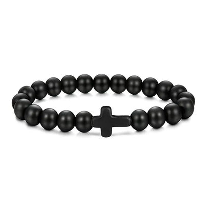 Natural Stone Cross Bracelet – Christian Faith Jewelry