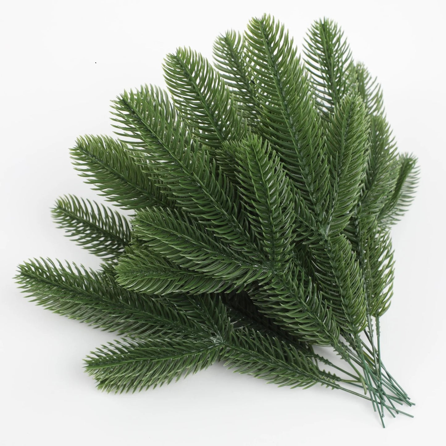 Evergreen Pine Branch with Red Berries Christmas Decoration