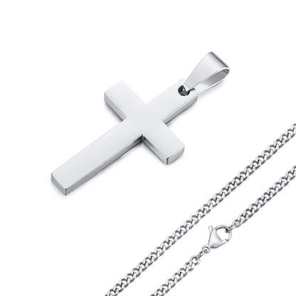Waterproof Cross Necklaces for Men Male Gifts Jewelry | Simple Cross Necklace for Men
