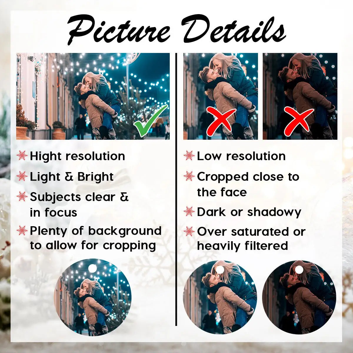 Custom Photo Ornament | Personalized Christmas Gift, Family Keepsake, Holiday Decoration