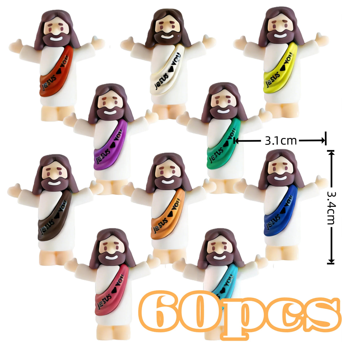 Mini Jesus Figurines – Cute Religious Decorations for Christmas, Easter & Everyday Faith