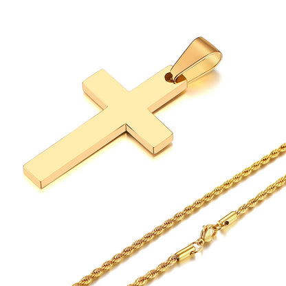 Waterproof Cross Necklaces for Men Male Gifts Jewelry | Simple Cross Necklace for Men