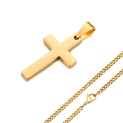 Waterproof Cross Necklaces for Men Male Gifts Jewelry | Simple Cross Necklace for Men