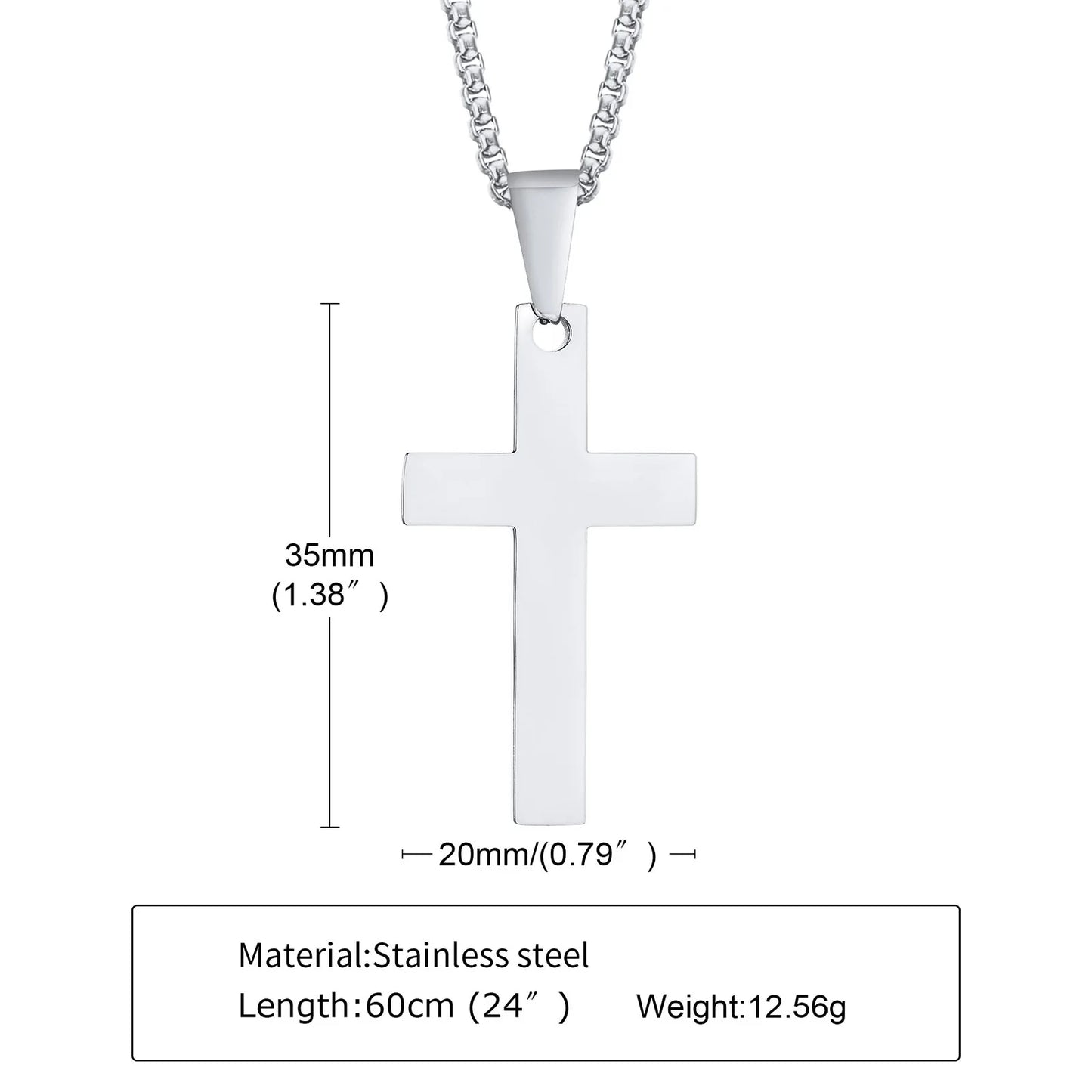 Waterproof Cross Necklaces for Men Male Gifts Jewelry | Simple Cross Necklace for Men