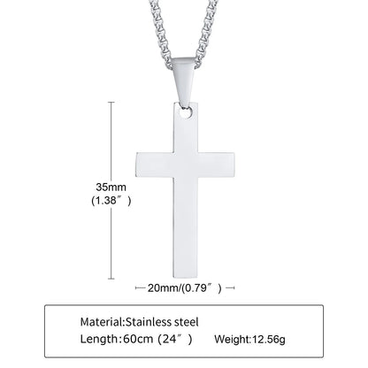 Waterproof Cross Necklaces for Men Male Gifts Jewelry | Simple Cross Necklace for Men