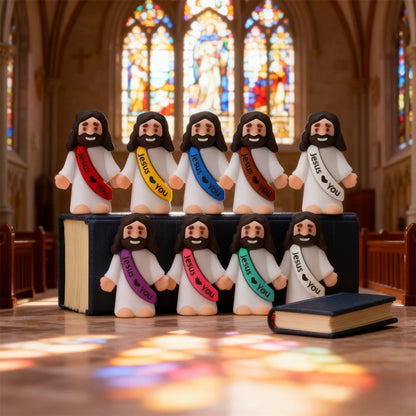Mini Jesus Figurines – Cute Religious Decorations for Christmas, Easter & Everyday Faith