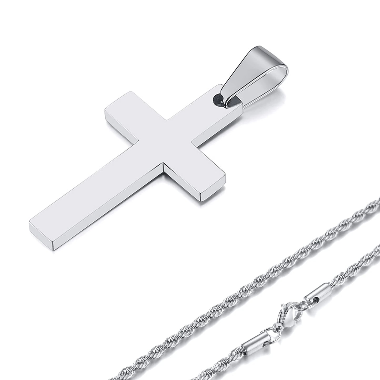Waterproof Cross Necklaces for Men Male Gifts Jewelry | Simple Cross Necklace for Men