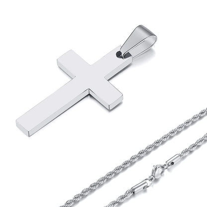 Waterproof Cross Necklaces for Men Male Gifts Jewelry | Simple Cross Necklace for Men