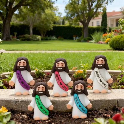 Mini Jesus Figurines – Cute Religious Decorations for Christmas, Easter & Everyday Faith