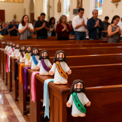 Mini Jesus Figurines – Cute Religious Decorations for Christmas, Easter & Everyday Faith