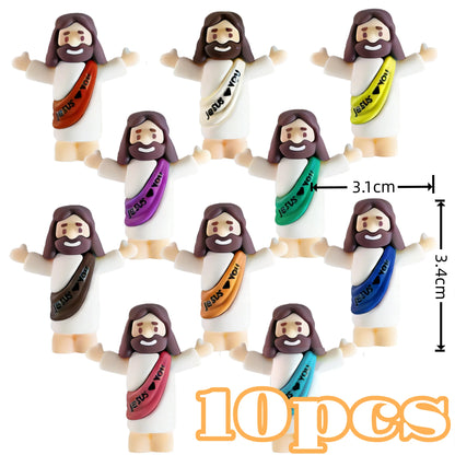 Mini Jesus Figurines – Cute Religious Decorations for Christmas, Easter & Everyday Faith