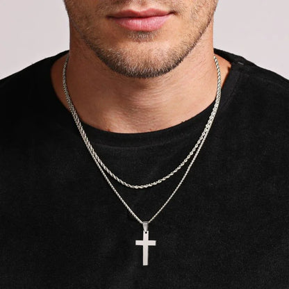 Waterproof Cross Necklaces for Men Male Gifts Jewelry | Simple Cross Necklace for Men